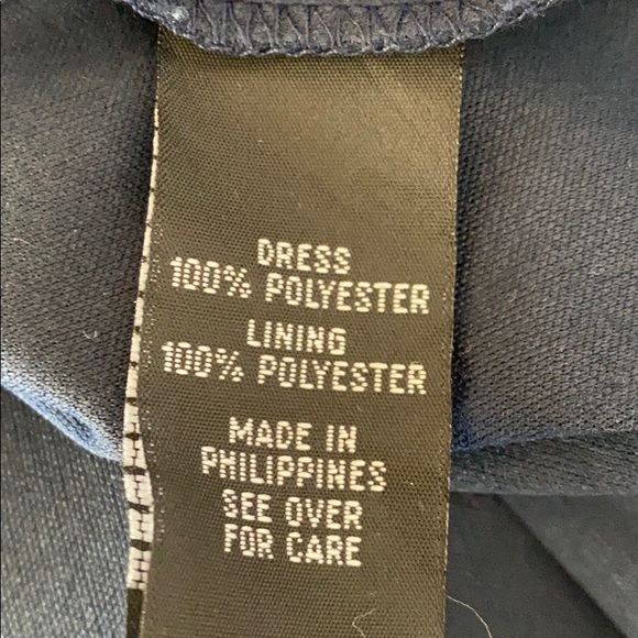 ๐ BCX navy blue sheer layer dress size 8 - Picture 6 of 9